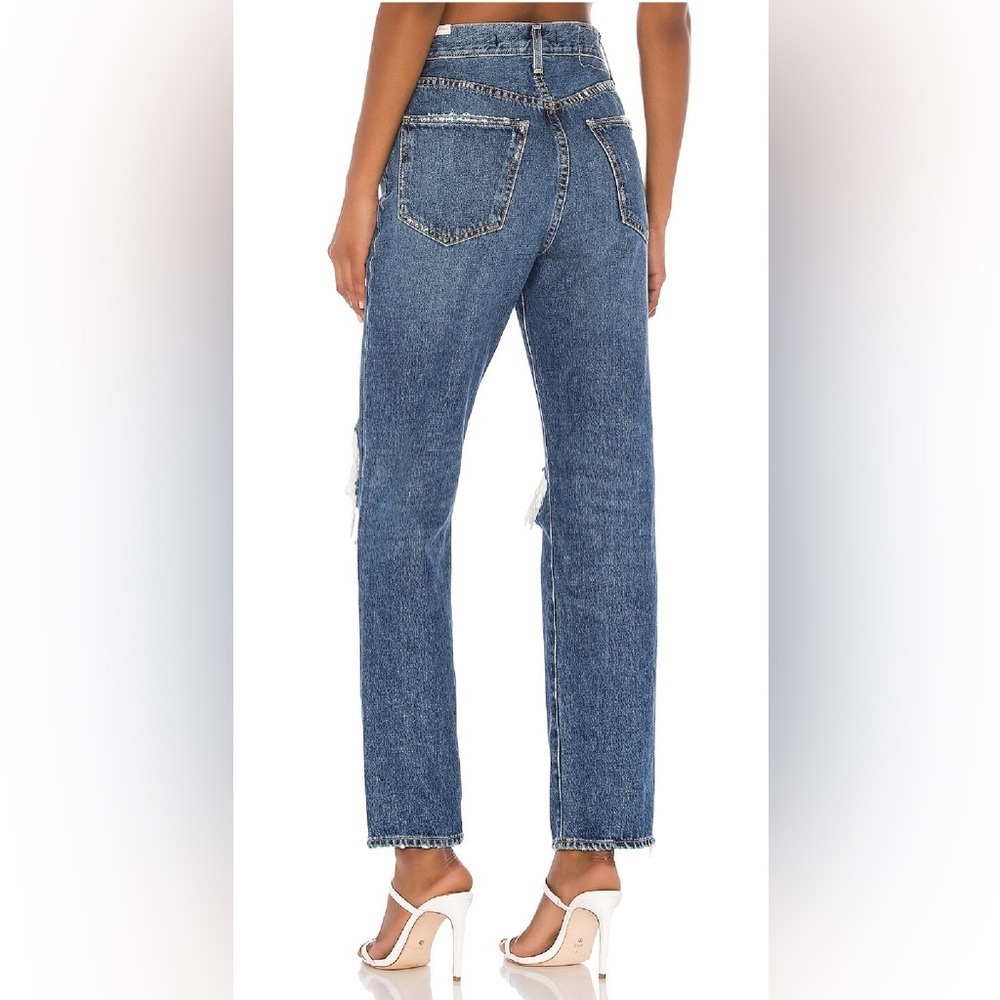 Lovers + Friends Nolan Jeans Distressed Ripped Button Fly High Rise Straight 26 - Picture 5 of 12